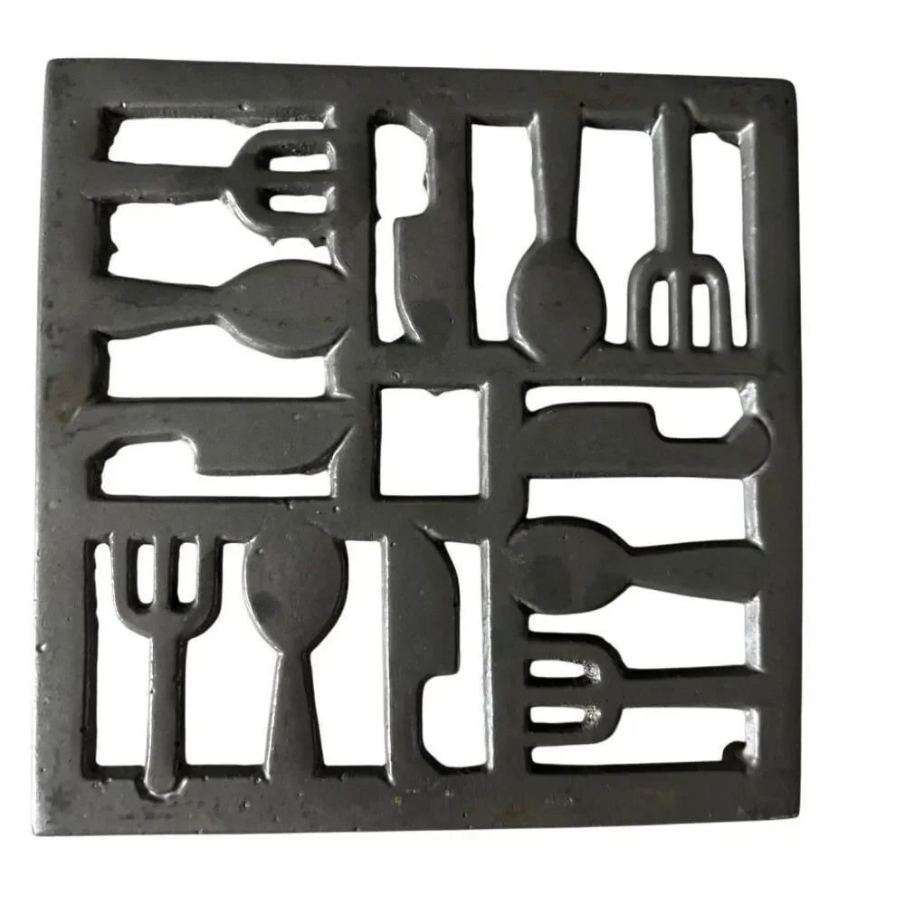 Metal Kitchen Utensil Motif Trivet